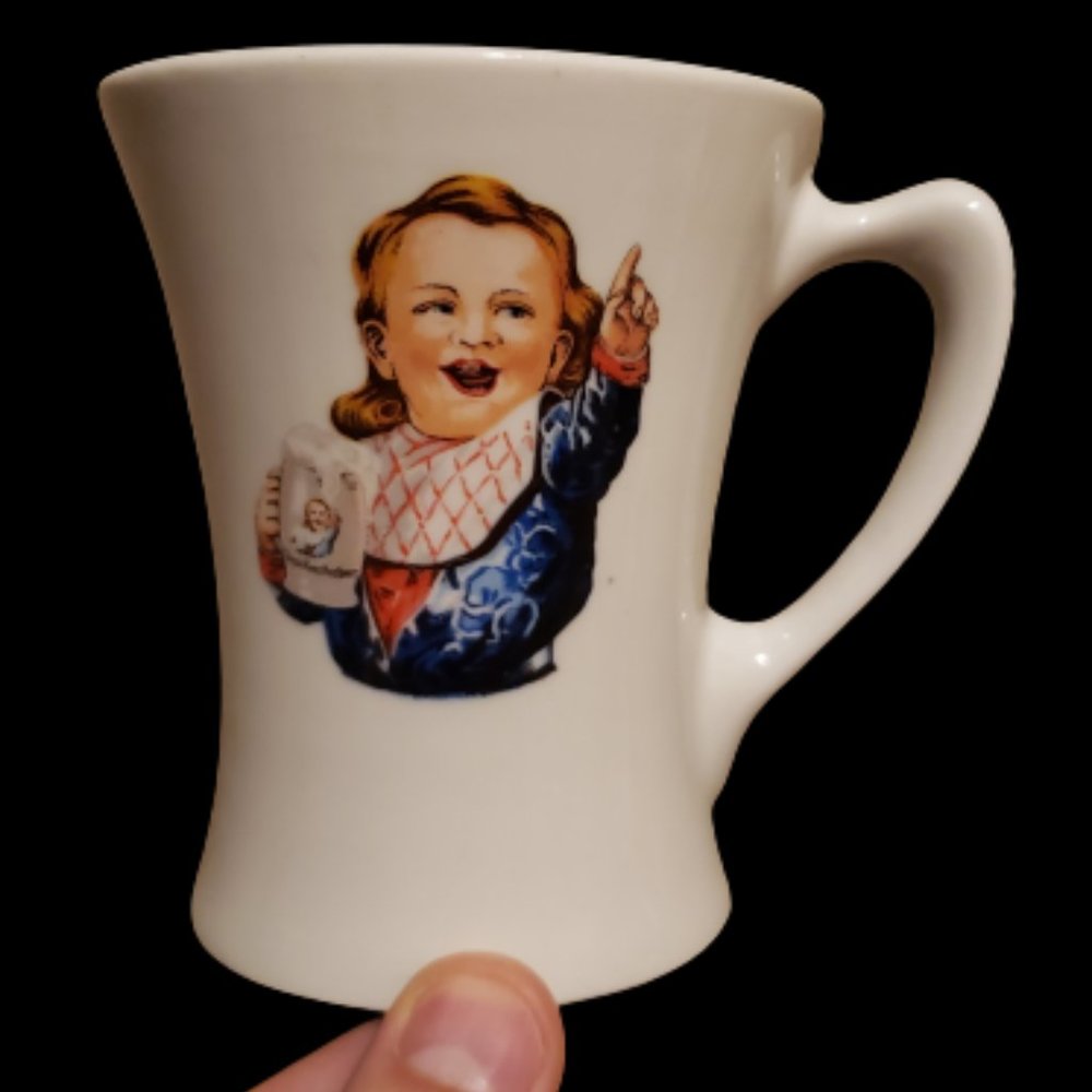 Vintage Hires Rootbeer Tall Coffee Mug Off-White Retro Crush Advertising Tea